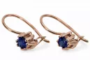 Original Vintage 14K Rose Gold Sapphire Earrings Vintage Jewlery vec053r